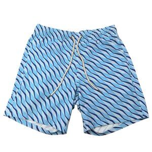 Fair Harbor The Bayberry Swim Trunks Mens Size M Lined Drawstring Blue